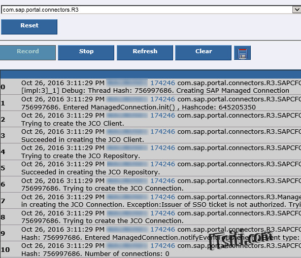 Logwatch Tool Collecting Portal DefaultTrace logs